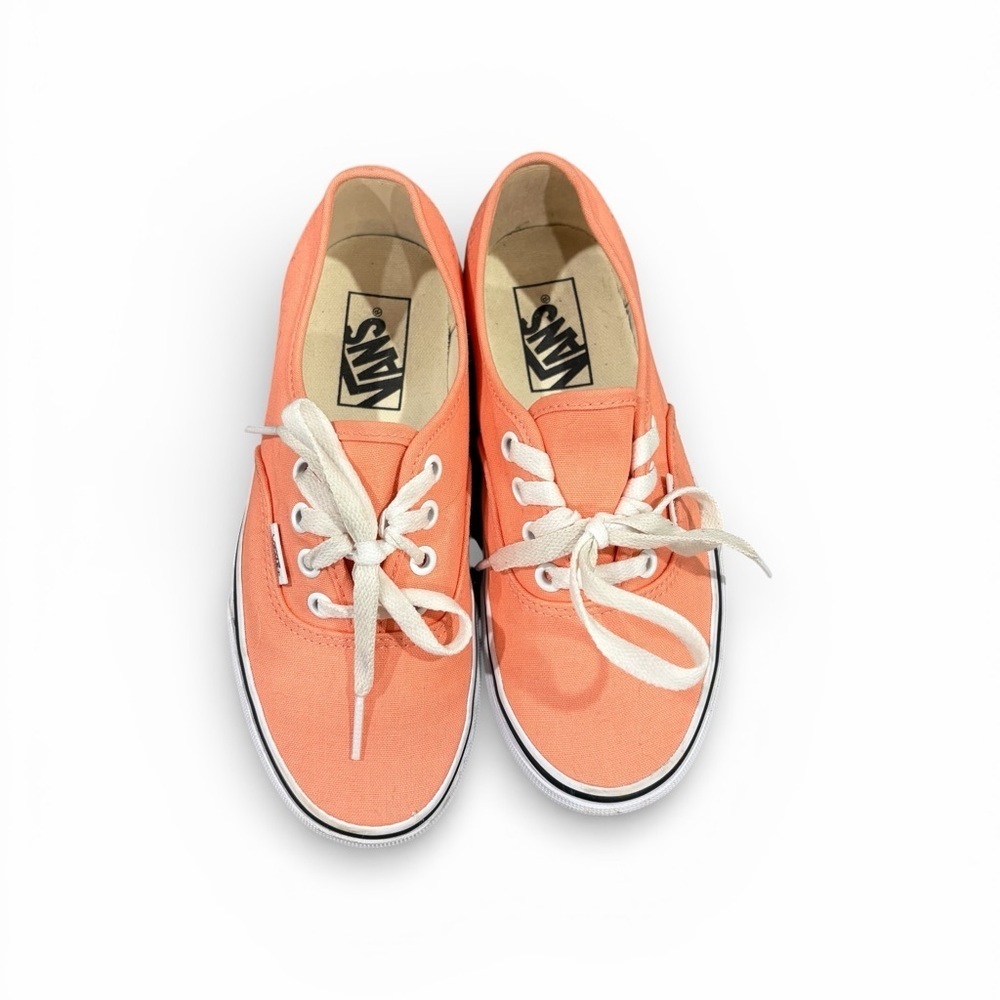 Vans Peach Canvas Shoes with White Laces